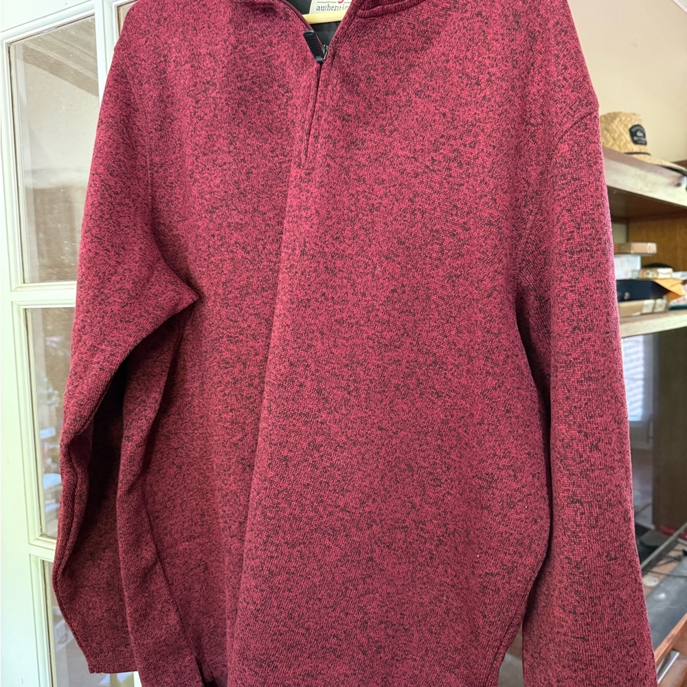Wrangler Authentics Sweater Mens XL Long Sleeve Fleece Quarter Zip Pullover